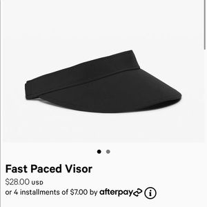 Lululemon black visor